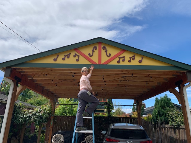 Completed Gable Ends Brighten Up the Back of the House